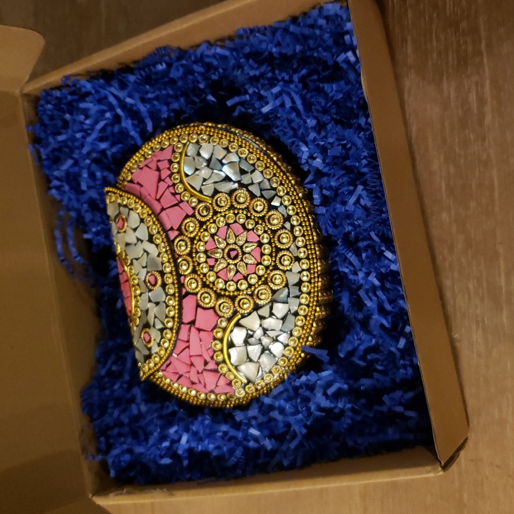 RAMLA Mosaic Crossbody Bag in Pink, Blue & Gold (NWOT - MSRP $275) - Picture 9 of 10